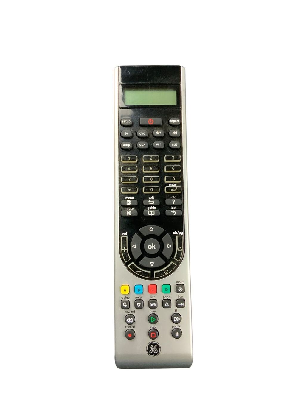 GE Universal TV DVD DVR CBL SAT Programmable Remote Control Tested Working